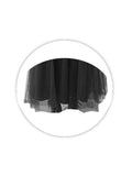 Design Vintage Tulle Patchwork Black Skirt Women 2023 Autumn New High Waist Lady Long Pleated Korean Style Mid Long