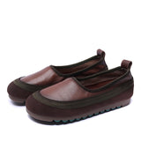 Layer Of Cowhedry Hand-Made Soft-Soled Single Shoes Four Seasons Of New Sen Tethered Lazy Shoes Leather Flat Women's