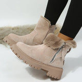 Boots 2025 Winter New Velvet Women's Shoes Warm Boots Cotton Shoes Large Size Women's