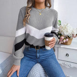 Wind Shooting 2025 Autumn And Winter Casual Coloring Lantern Long-Sleeved Jacket Sweater Women's