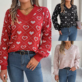 Shooting 2025 Autumn And Winter Sweet Love Lantern Sleeve Sweater Women's