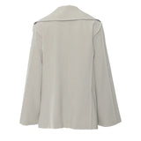 New Navy Tie Rope Belts Loose-Fitting Version Of The Suit Coat Blouse Woman