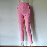 Casual High Waist Pure Color