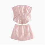 Spring And Summer New Fashion Sexy Bareback Pure Lust Style Design Fish Bone Bow