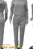 Sporty 2 Piece Set Hoodies and Sweatpants Fall Winter Clothes Women Two Piece Outfits Casual Tracksuits