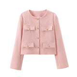 And Winter New Women's Small Fragrant Fashion Button Dress Short Suit Jacket
