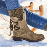 Autumn And Winter New Leisure Hairline Outlet Short Boots Women Flat Bottom Snow Boots Set Martin Women