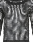 Beach Vacation White Hollow Out Smock Tops Long Sleeve Sexy T-shirts Women Pullover Fashion Knitted Crochet
