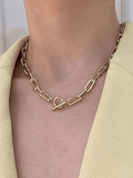 Simple Link Chain Toggle Necklace- Outfit