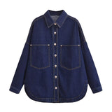 And Autumn 2025 New Women's Urban Casual Wash Denim Shirt Jacket Jacket