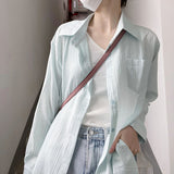 Sunscreen Shirt Woman 2025 Summer New Shirt Cardigan Jacket Small French High-Grade External