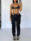 Washed Straight Leg Cargo JeansOutfit