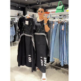 Fake Two-Piece Printed Long