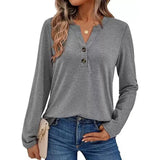 2025 Spring And Autumn Women's Long Sleeves V-Neck Shirt Home Business And Leisure Shirt