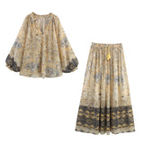 For Women's INS Burst Metal Color Line Printed Shirt + Printed