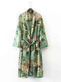 Women's Long-Sleeved Print Maid's Coat And Top