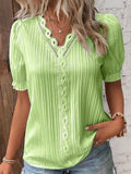 Summer New Holiday Fashion Hollow Short-Sleeved Women's