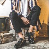 Zingj Size Business Casual Leather Shoes Belt British Breathable Leather Shoes Male Trend Rock Carved Leather Shoes Male