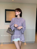 Xixi 2025 Autumn White Label Thin Temperament Elegant With Chiffon Top Long-Sleeved Shirt