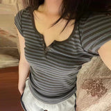 Vintage Striped 90's Short Sleeve Tee-Outfit