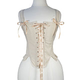 Autumn Women's New Fashioned Fish Bone Waist Corset With Sleeveless Sexy