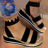 Large-Size Sandals Women's Fashion And Lightweight Women's Sandals 2025 Summer New Thick-Soled