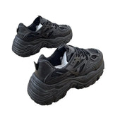 Summer New Thick Bottom Breathable Single Loose Cake Old Dad Shoes Sports And Kitten Leg White Shoes Women