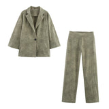 Women's Explosive Hollow Embroidery Suit Jacket + Hollow Embroidery Straight