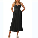 Hair 2025 Spring New Women's Clothing Explosion Long Legs Thin Waist Bump Color Work Clothes Show Thin Jump Jump-Suited Jumpsuit