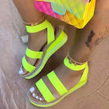 New Hemp Rope Slope And Coloring Lady Sandals Large-Size With
