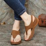 Shoes Women's 2025 Slopes And Casual Large-Size Women's Shoes Pure Color Clip Toes Comfortable And