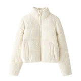 Cabel Knit Puffer Crop Jacket- Outfit