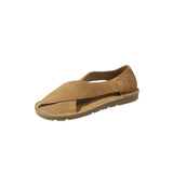 Baotou Hollow Beach Sandals Women's Summer French Retro Flat Bottom Wear Bag And Cool Slippers