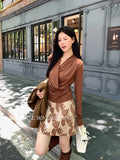 Xixi 2025 Autumn White Label New Temperament V Word Collar Grinding Hair Bottoming Lady Set Up On The Coat Women