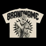 Y2K Harajuku Style T-Shirt Men's Hip-Hop Graphic Printing Cotton Punk