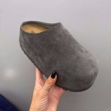 Bao Head Half Slippers Women 2025 Autumn New Matte Comfortable Thick Sole Height Pedaled Hoeing