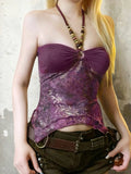 Retro-Winded Girl Feeling Beaded Hanging Neck Sling Sling Sling Sexy Mesh Splicing Irregular Pendant