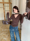 Xixi 2025 Autumn White Label New Gentle Korean Yarn Knitted Bottom Shirt Lady 100 On Top
