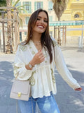 2025 Summer Women's New Loose Cotton Embroidery Shirt Top Women