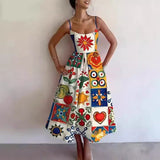 2025 New Women's Fashion Print Folds To The Waist Sling