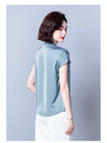 Women Blouses V-Neck Embroidery Chiffon Women Shirts Blouses Solid OL Womans Tops Fashion Clothes Woman 2023 Ladies