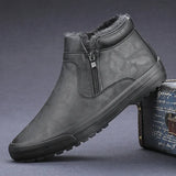 9152 Winter Martin Boots Men's High-Help Leisure Trend With Leather Shoes Warm And Velvet Thick Cotton Shoes