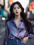 Dingy Shirt Women's Dress Spring 2025 New French Light Luxury Niche Design Shirt Unique Beauty