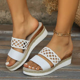 And Slippers Women's New Large Size 43 Rope Bottom Thick Bottom Fish Mouth Sandals
