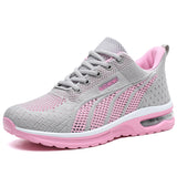 Women's Shoes 2025 Spring New Hollow Single Network Air-To-Air Air Cushion Damping Light Leisure Sports