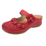 Burst Summer Cave Shoes Women Retro Comfortable Slope With Slippers Round Head Soft Leisure Flowers Women Cool