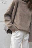 for Women Fashion Autumn Winter Korean Fashion Loose Knitwear Long Sleeve Casual Women's Turtleneck 2023