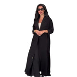 Zingj 2024 New Women's Solid Color Casual Fashion Long Windbreaker Pants Suit-Outfit