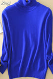 Cashmere Turtleneck Knitted Women Sweaters And Pullovers Women's Pullover Sweater Turtleneck Long