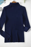 2023 Basic Turtleneck Women Sweaters Autumn Winter Warm Pullover Slim Tops Ribbed Knitted Sweater Jumper Soft Pull